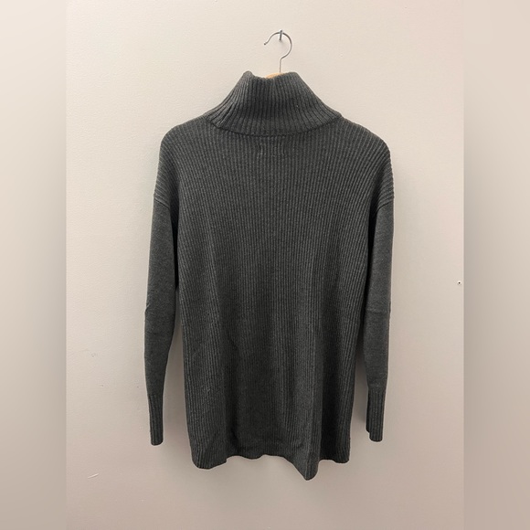 LOFT Grey Mock Neck - Picture 2 of 2